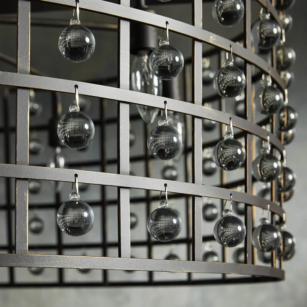 La Cage 8 Light Chandelier in Bronze - view 3