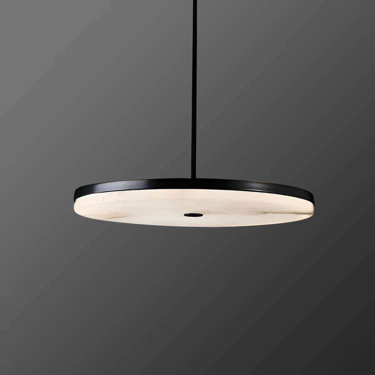 Disc Alabaster Pendant Light – Modern Ceiling Fixture - view 1