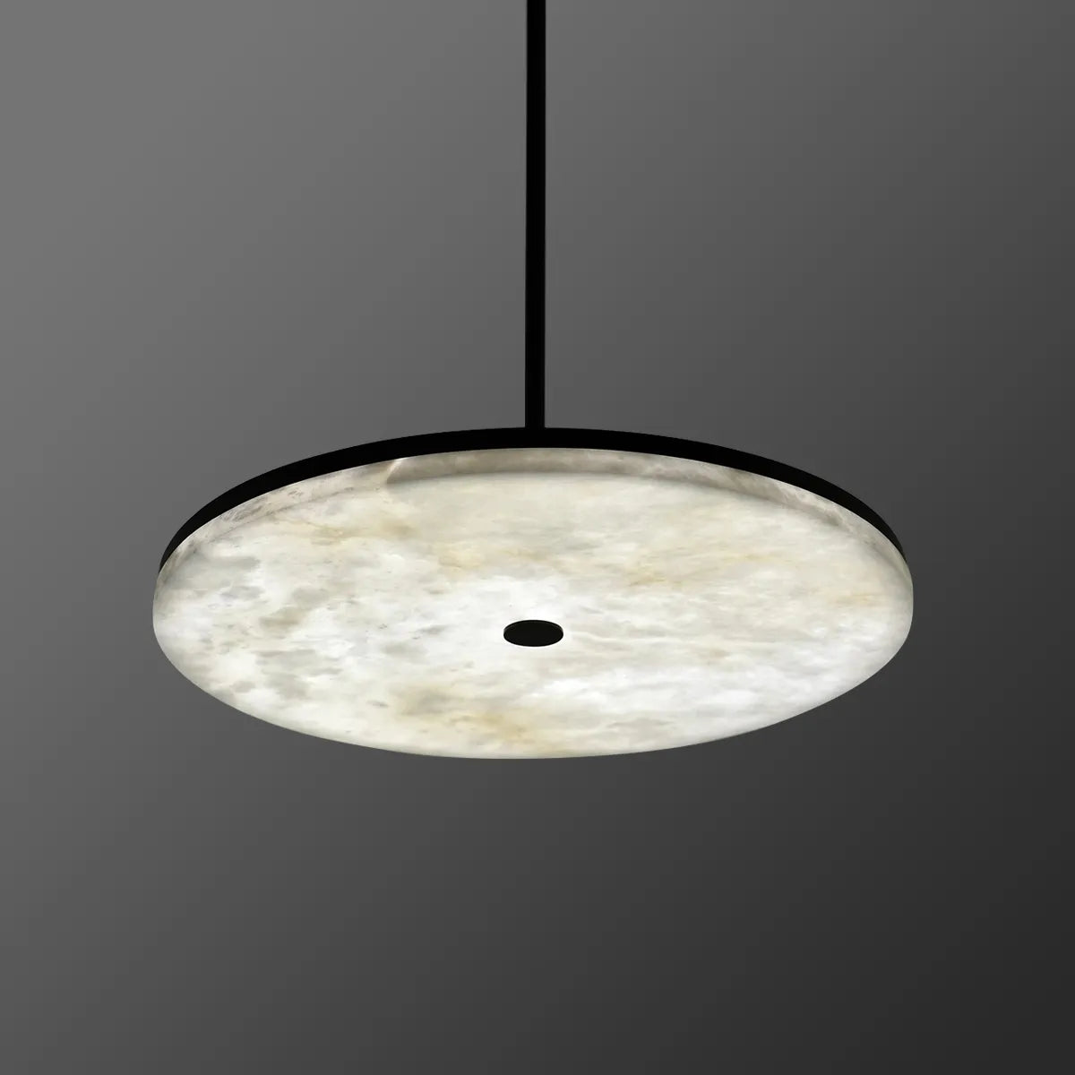 Disc Alabaster Pendant Light – Modern Ceiling Fixture - view 2