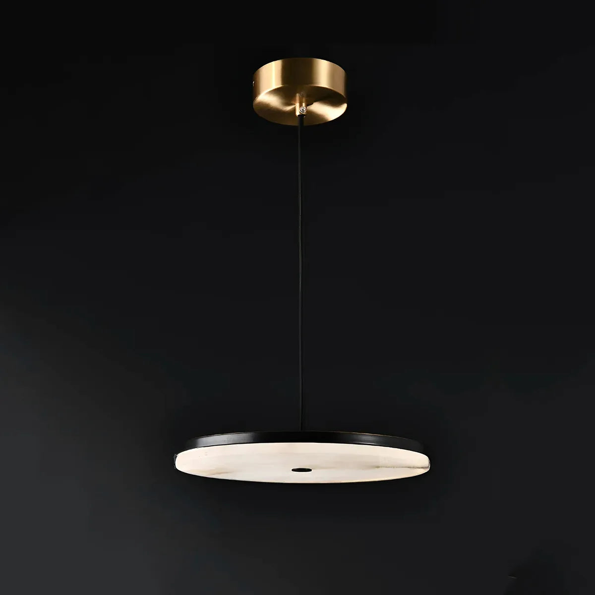 Disc Alabaster Pendant Light – Modern Ceiling Fixture - view 3