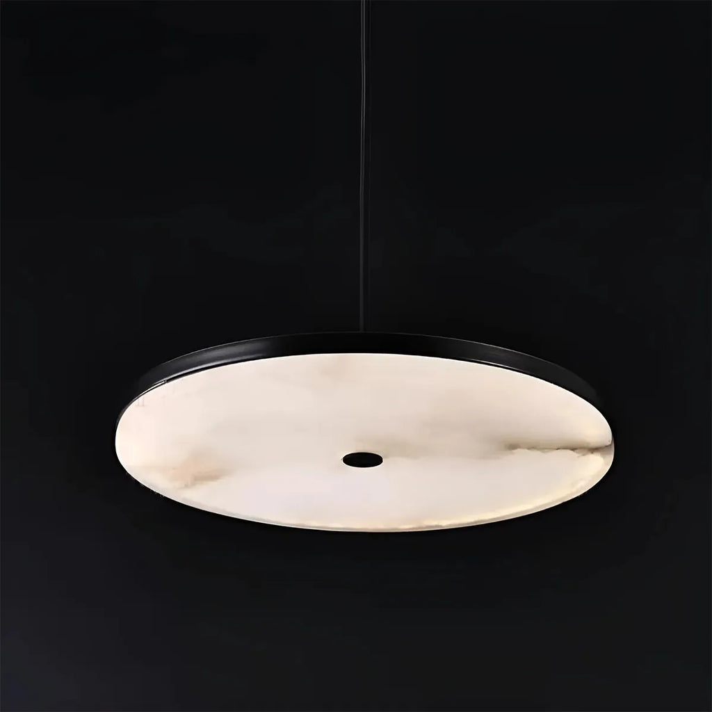 Disc Alabaster Pendant Light – Modern Ceiling Fixture - view 4