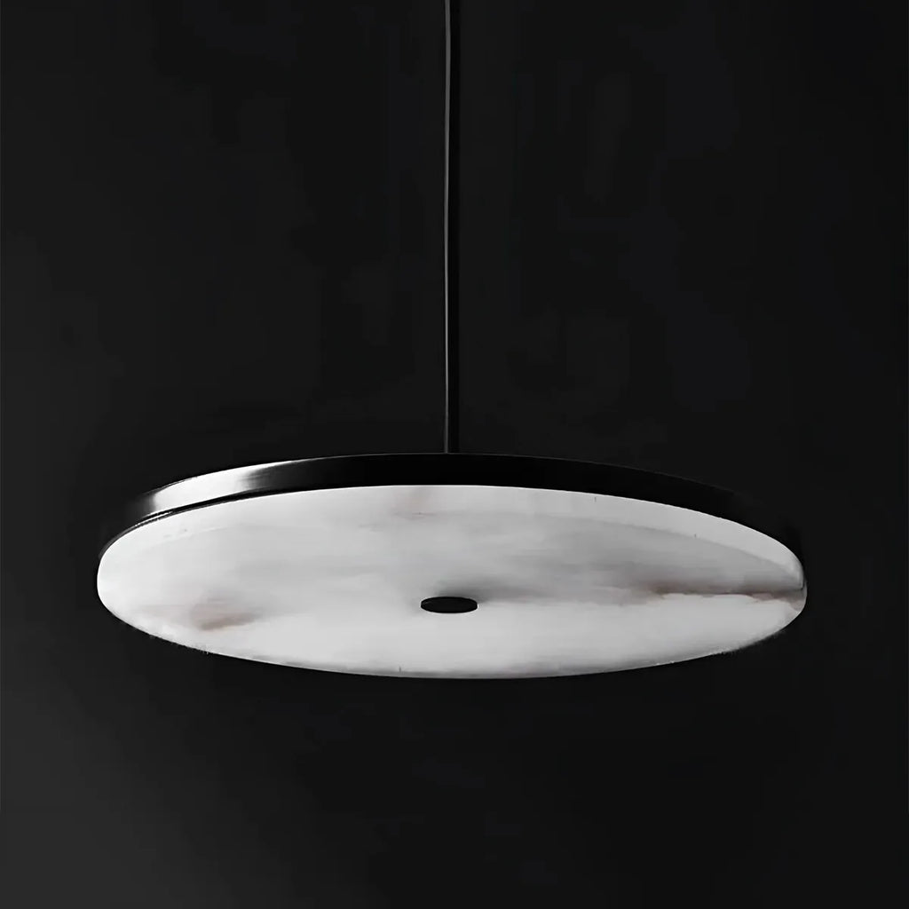 Disc Alabaster Pendant Light – Modern Ceiling Fixture - view 5