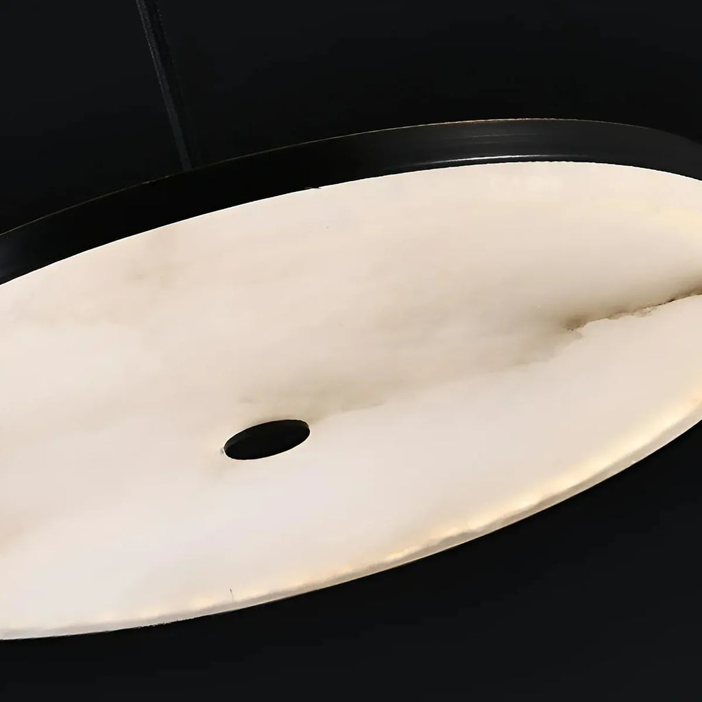 Disc Alabaster Pendant Light – Modern Ceiling Fixture - view 6