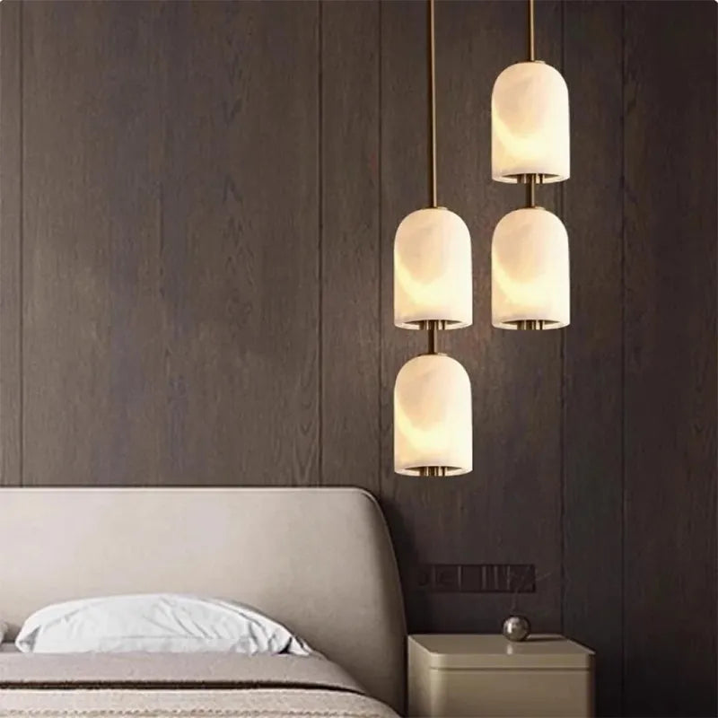 Alabaster Triple Pendant Light - view 2