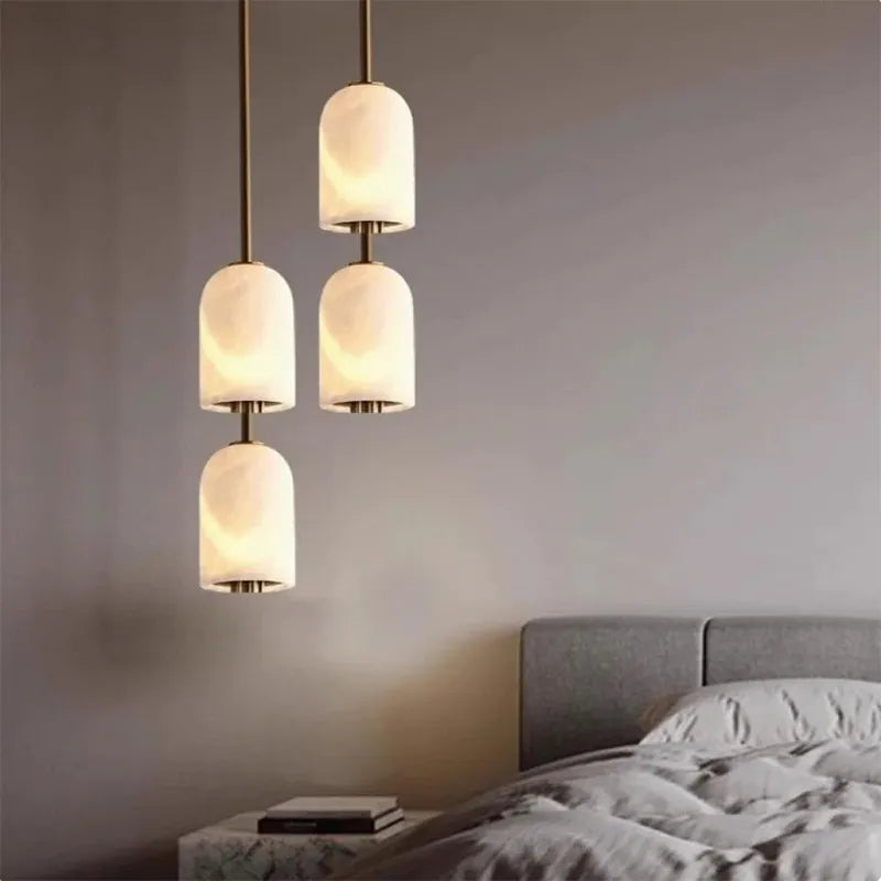 Alabaster Triple Pendant Light - view 4
