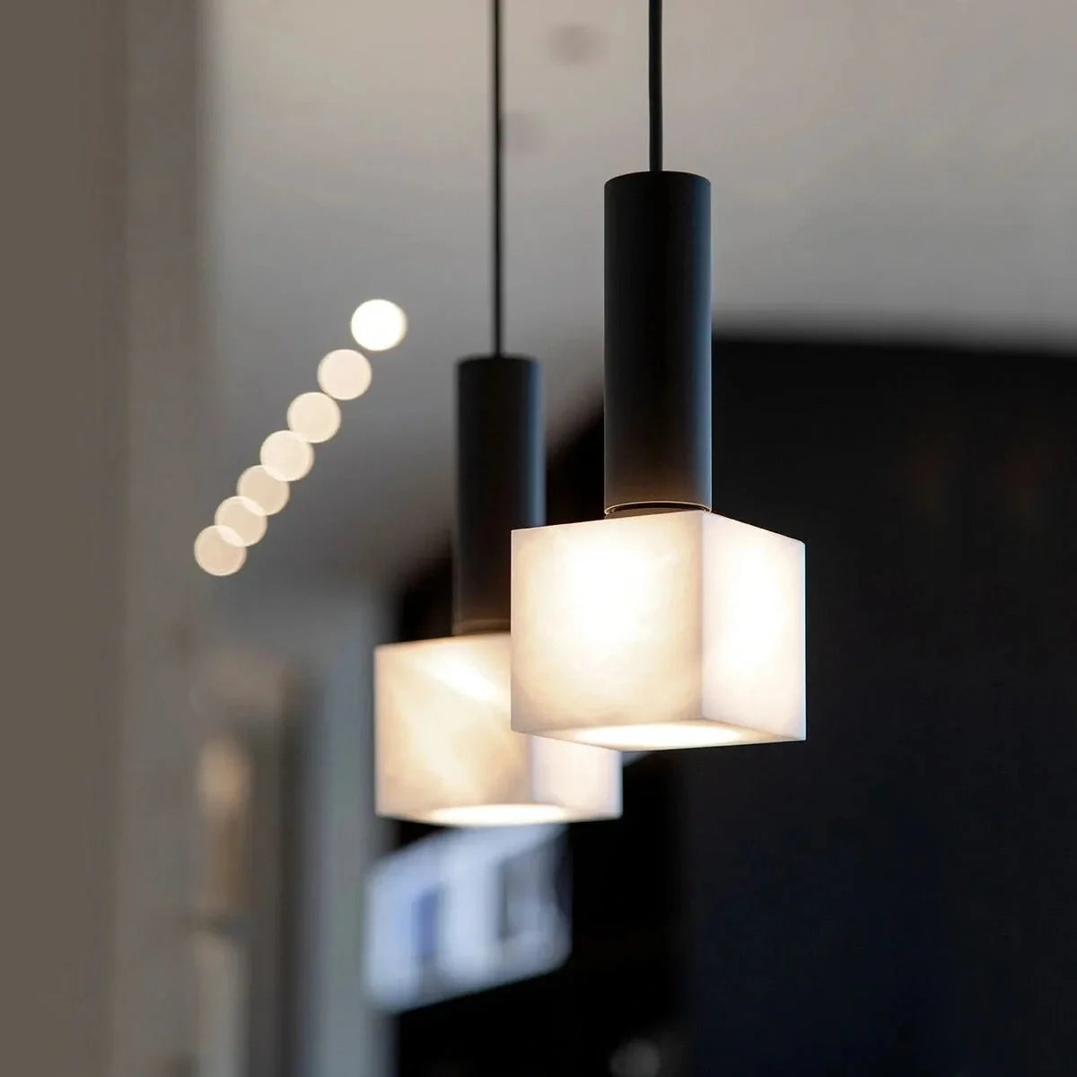 Oran Alabaster Stone Minimalist Pendant Light - view 2