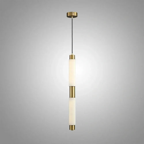Alabaster Cylindrical Single Pendant - view 1