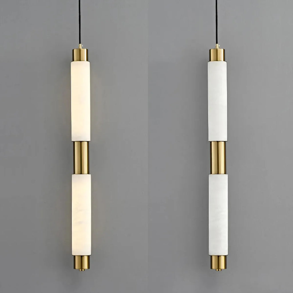 Alabaster Cylindrical Single Pendant - view 5