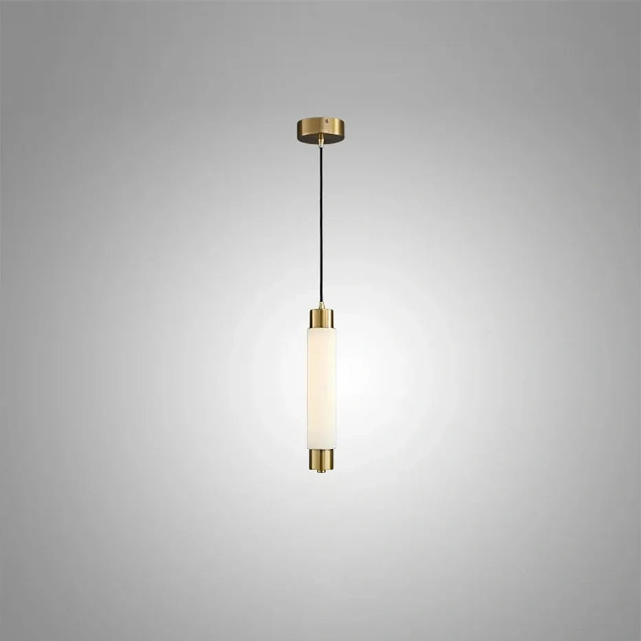 Alabaster Cylindrical Single Pendant - view 7