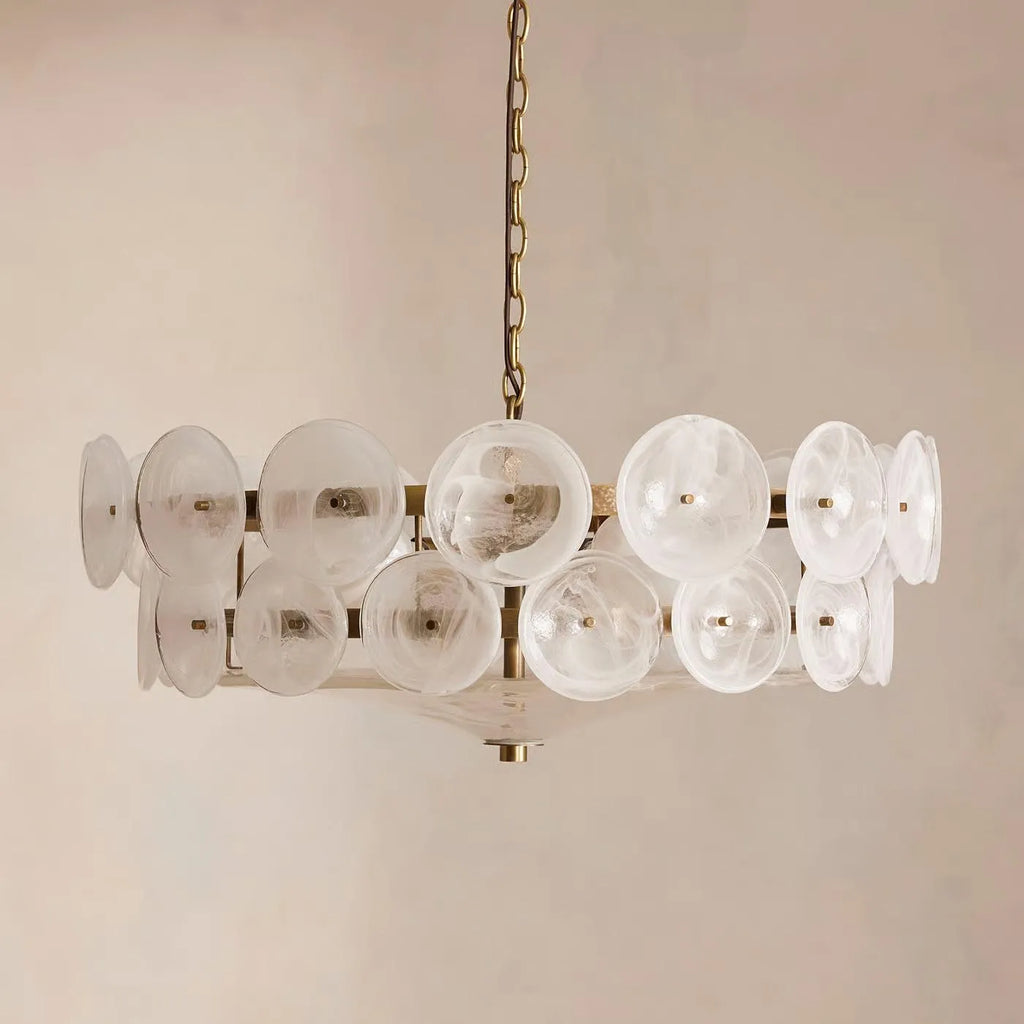 Lorenzo Chandelier, Milky Glass - view 1