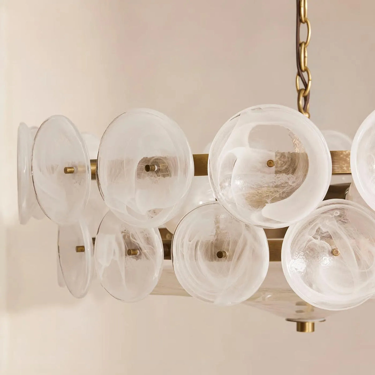 Lorenzo Chandelier, Milky Glass - view 2