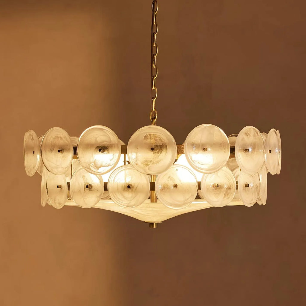 Lorenzo Chandelier, Milky Glass - view 3