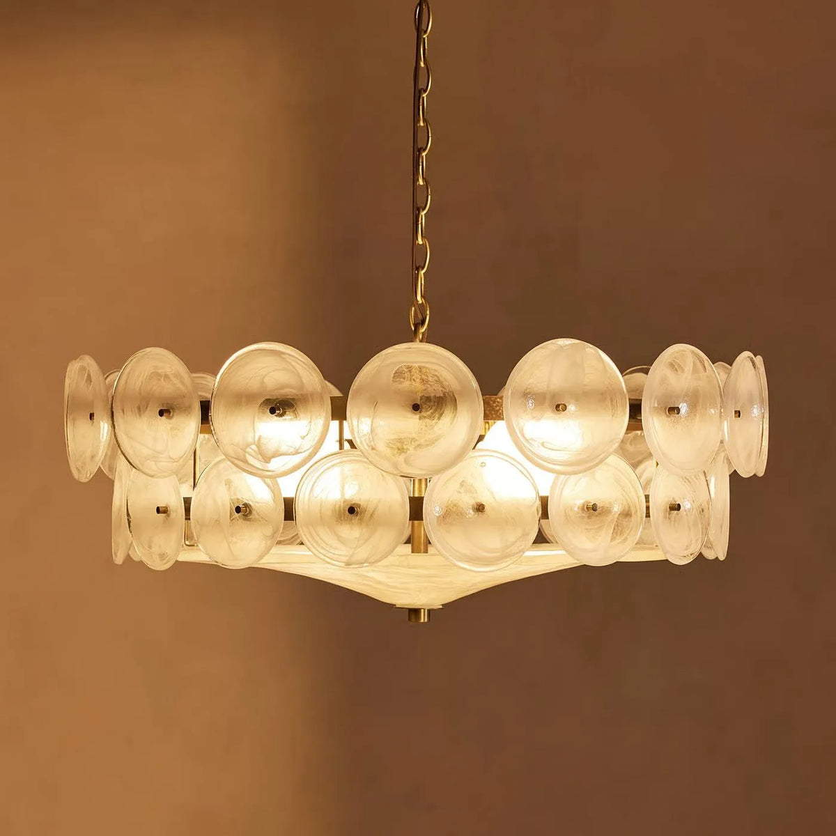 Lorenzo Chandelier, Milky Glass - view 3