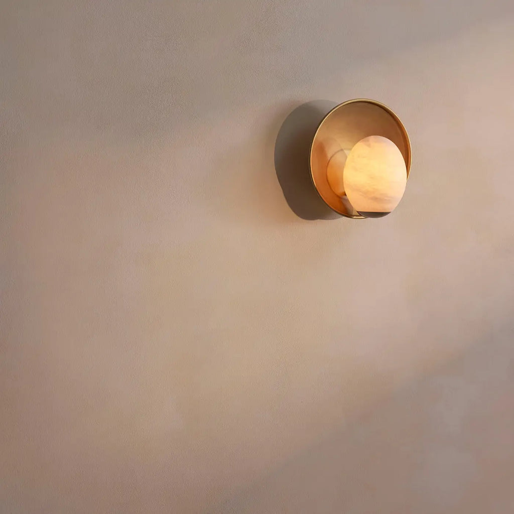 Avena Wall Light Alabaster Globe - view 5