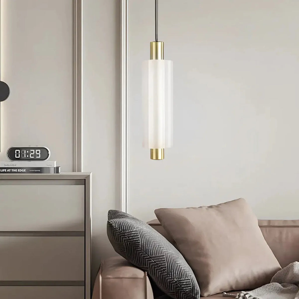 Cylindrical LED Alabaster Pendant Lamp - view 5