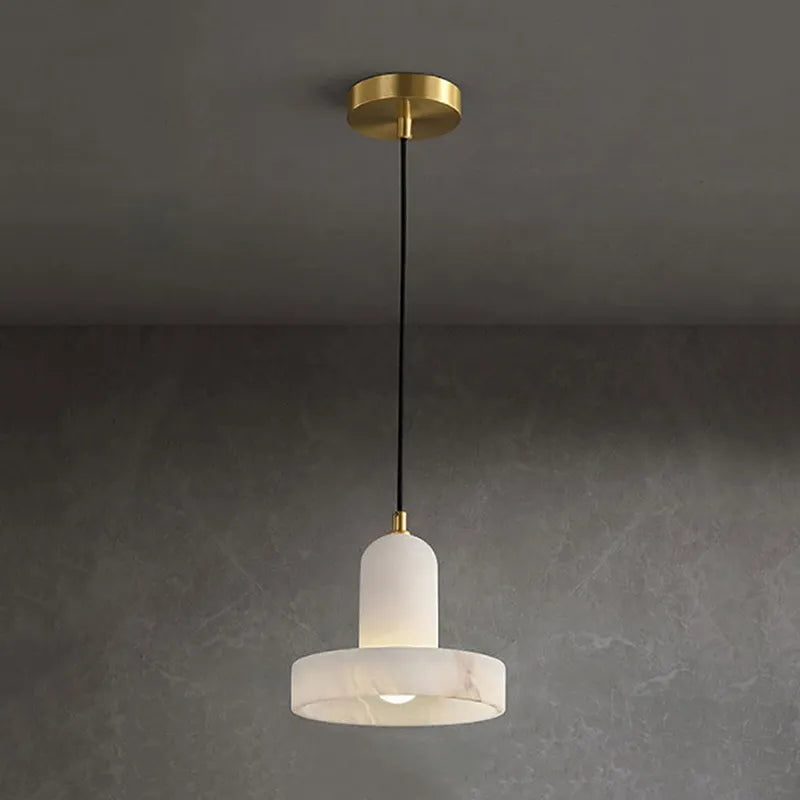 Carrara Alabaster Hat Shaped Pendant - view 1