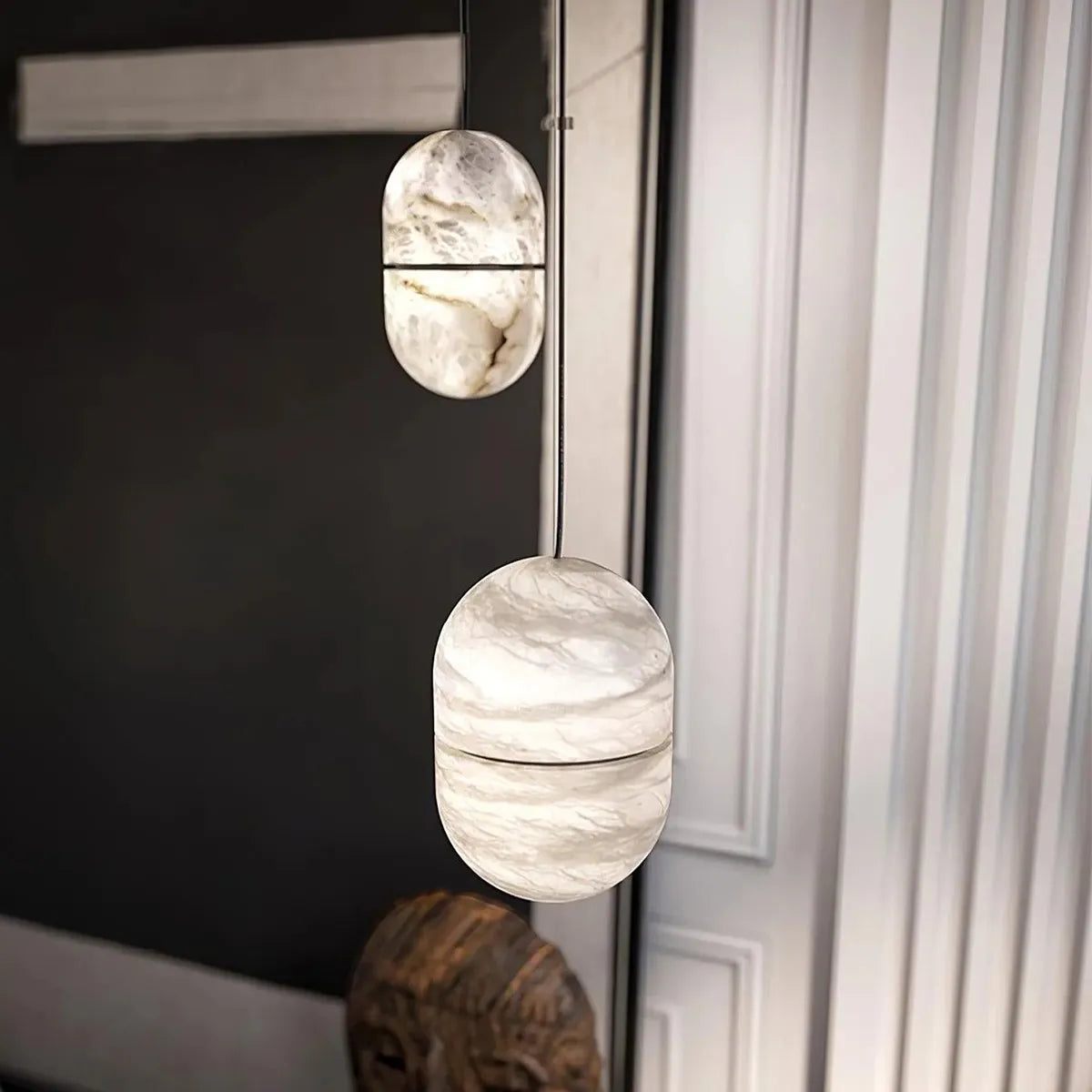YUM Oval Alabaster Pendant Light - view 4