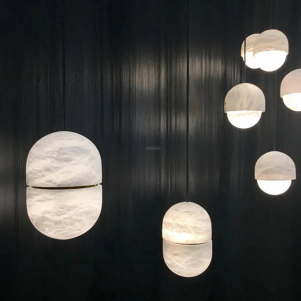 YUM Oval Alabaster Pendant Light - view 6