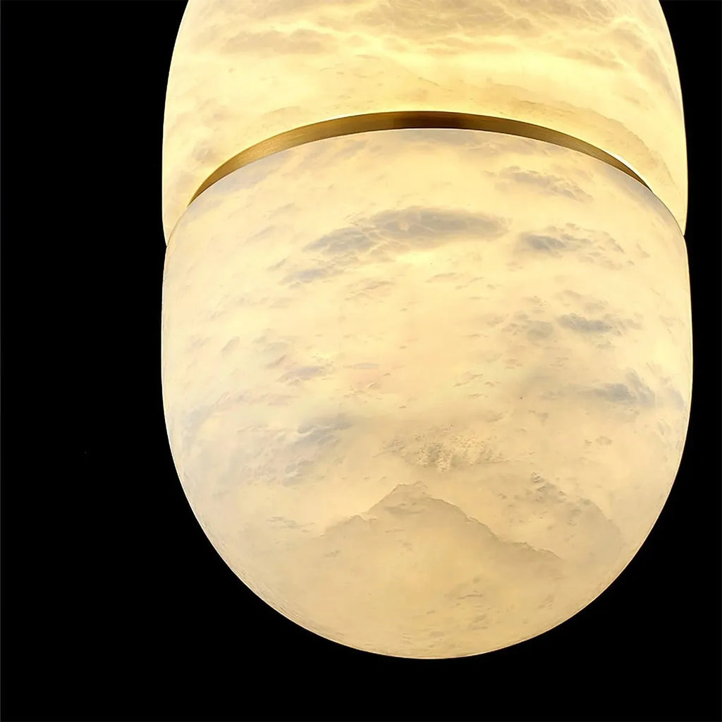 YUM Oval Alabaster Pendant Light - view 7
