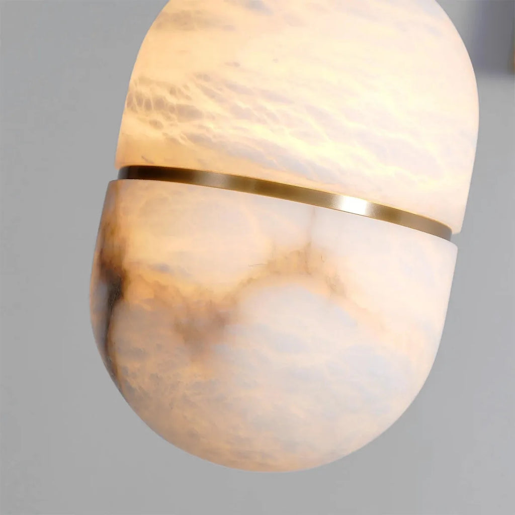 YUM Oval Alabaster Pendant Light - view 9