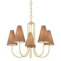 Jessel Aged Brass Chandelier - view 1