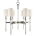 Polished Nickel Glass Chandelier - view 1