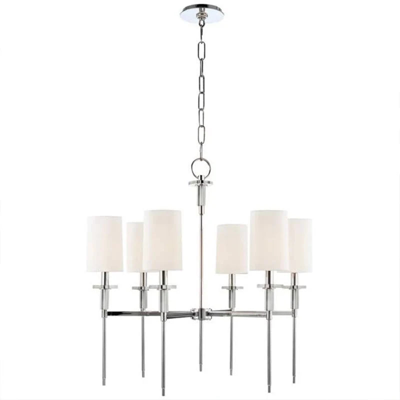 Polished Nickel Glass Chandelier - view 2