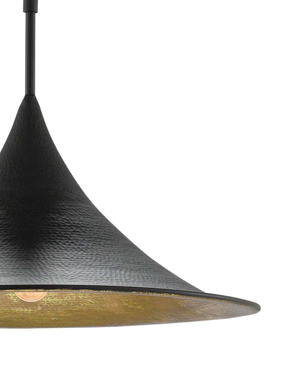 Black and Gold Dome Pendant Light – Modern Hanging Ceiling Light - view 2