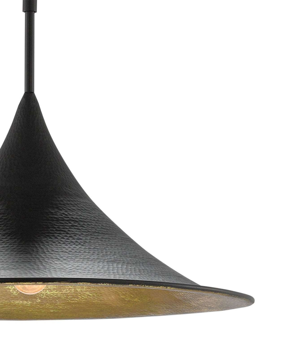 Black and Gold Dome Pendant Light – Modern Hanging Ceiling Light - view 2