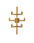 Linear Brass Candle Wall Sconce – Modern Brass Candle Wall Sconce - view 1