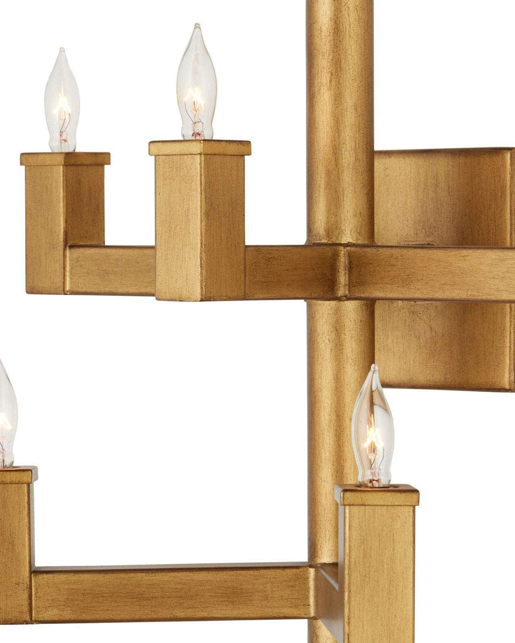 Linear Brass Candle Wall Sconce – Modern Brass Candle Wall Sconce - view 2