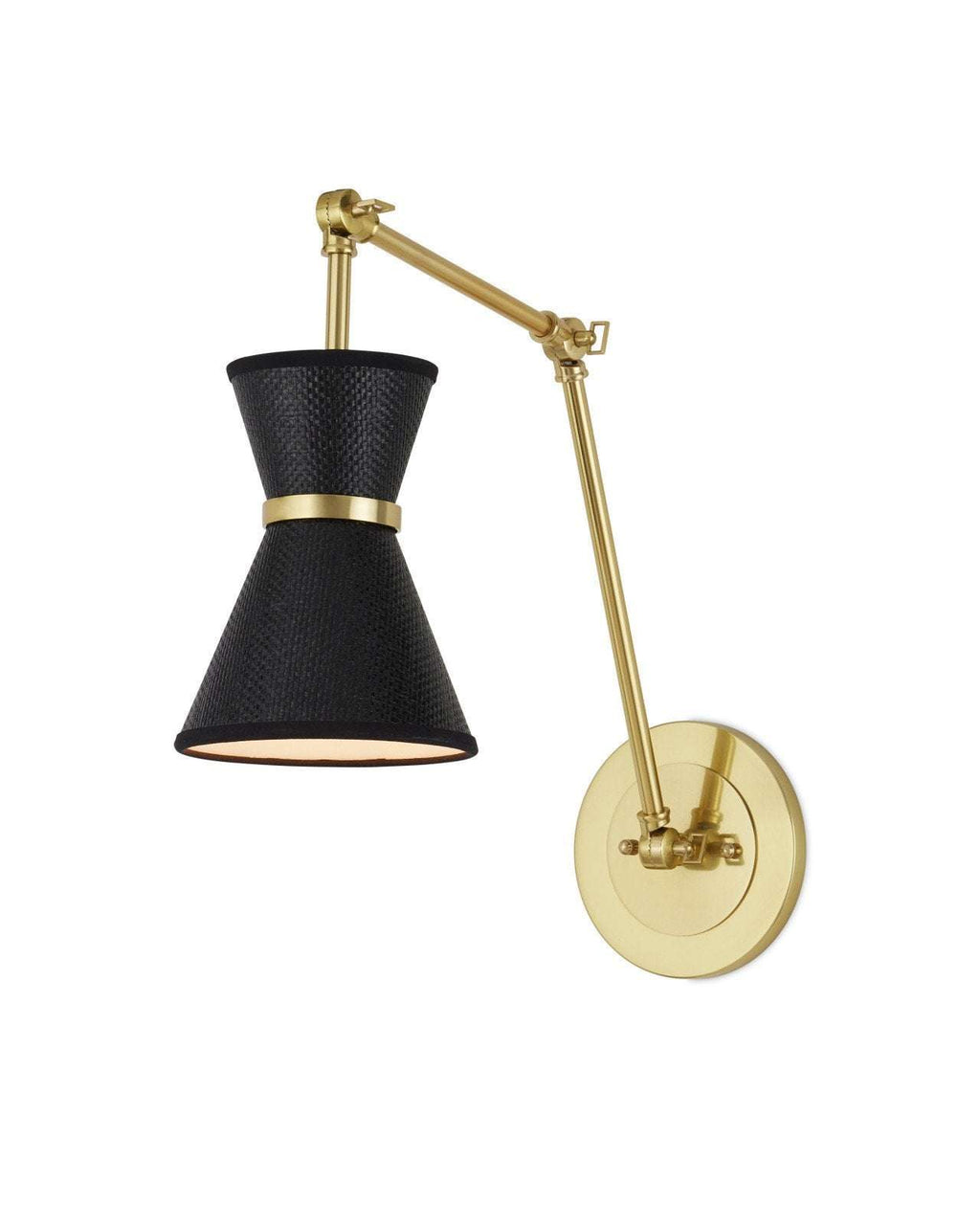 Black Cone Shade Wall Sconce — Matte Black Directional Wall Light - view 1