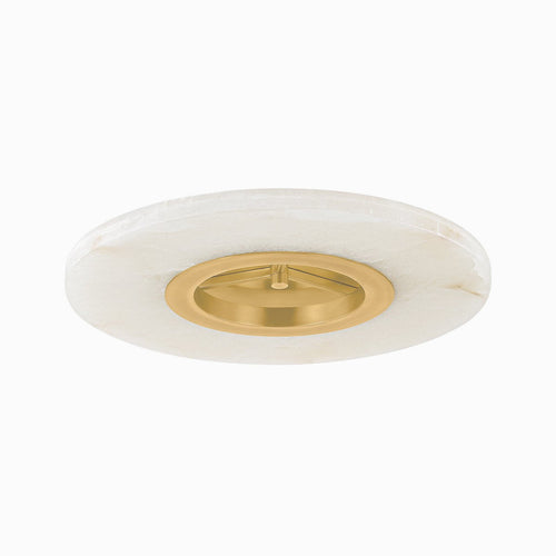 Alto Alabaster Flush Mount Light – Modern Alabaster Ceiling Light - view 1
