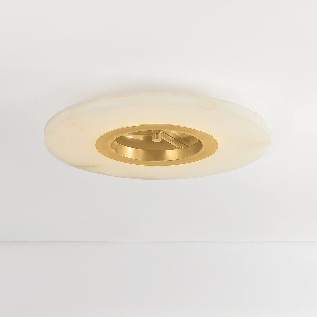 Alto Alabaster Flush Mount Light – Modern Alabaster Ceiling Light - view 5