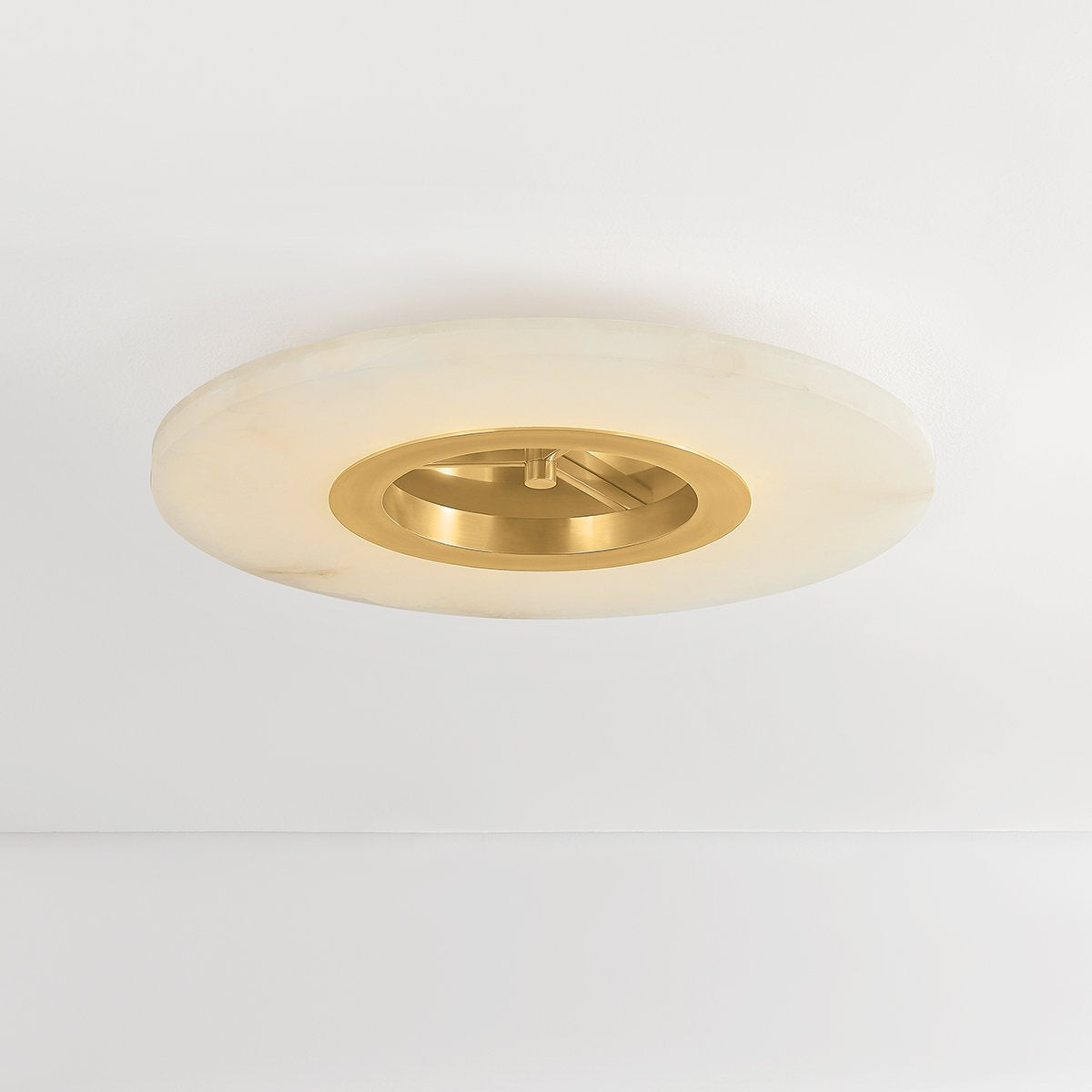 Alto Alabaster Flush Mount Light – Modern Alabaster Ceiling Light - view 5