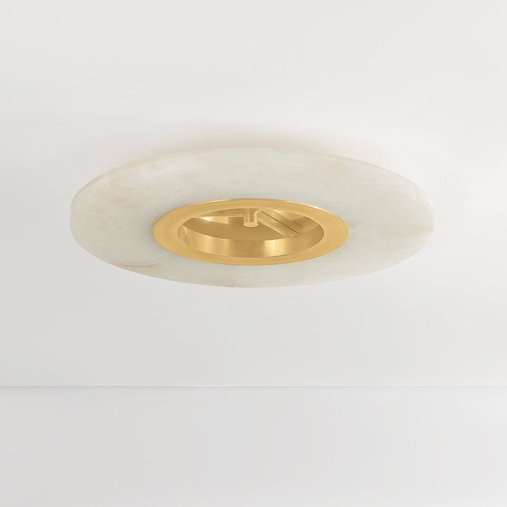 Alto Alabaster Flush Mount Light – Modern Alabaster Ceiling Light - view 6