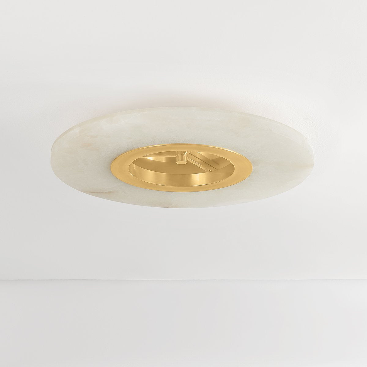 Alto Alabaster Flush Mount Light – Modern Alabaster Ceiling Light - view 6