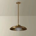 Patina Brass Bowl Pendant Light — Aged Brass Hanging Light - view 1