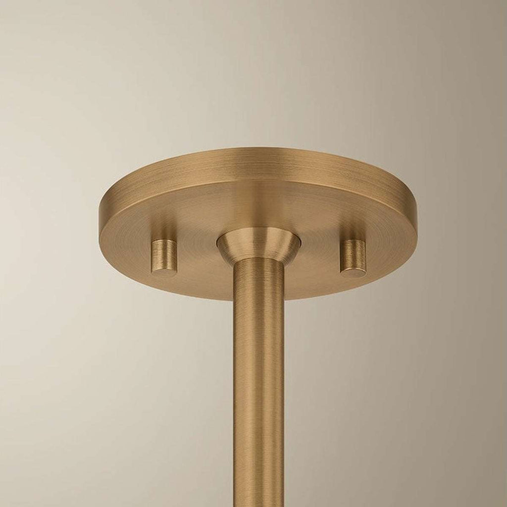 Patina Brass Bowl Pendant Light — Aged Brass Hanging Light - view 4