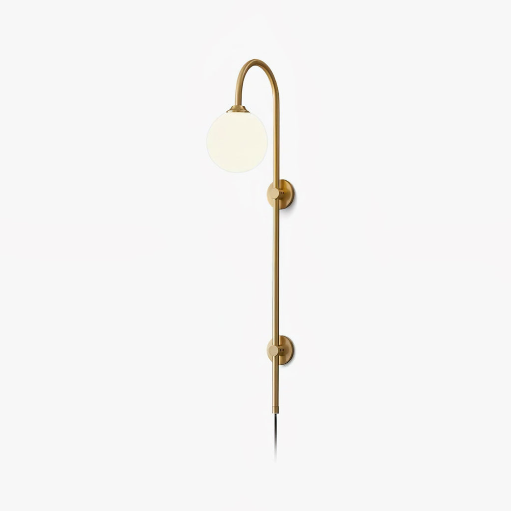 Aurelia Globe Plug-In Vintage Wall Sconce - view 1