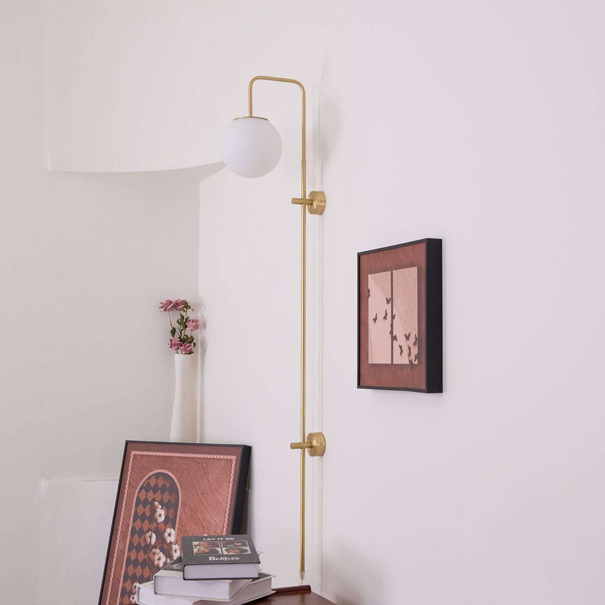 Aurelia Globe Plug-In Vintage Wall Sconce - view 10