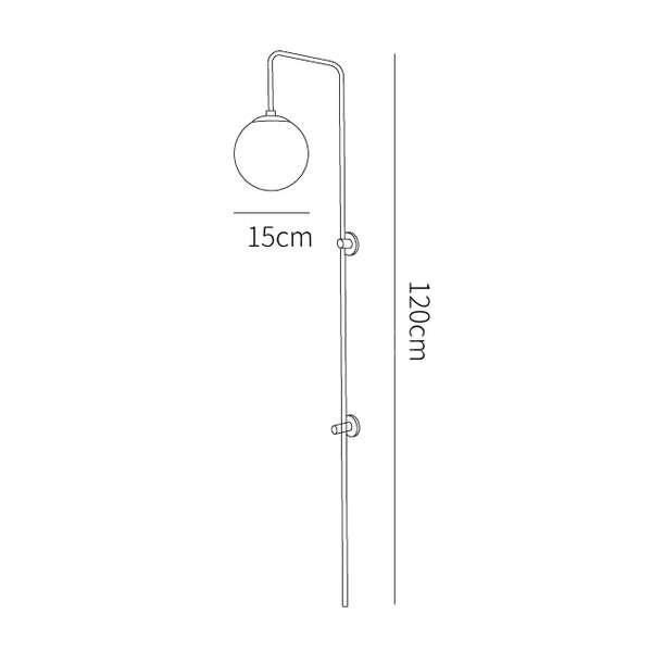 Aurelia Globe Plug-In Vintage Wall Sconce - view 17