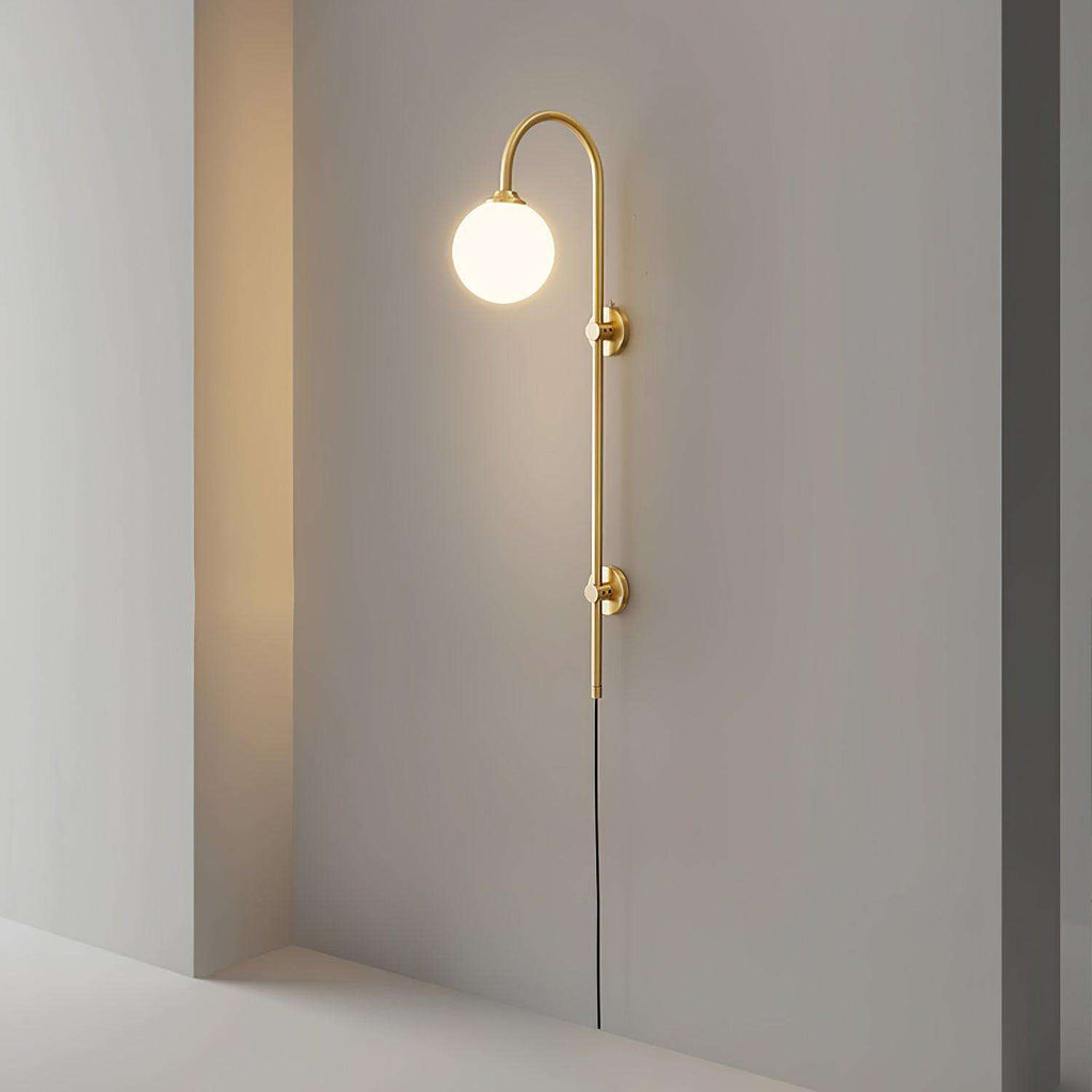 Aurelia Globe Plug-In Vintage Wall Sconce - view 2