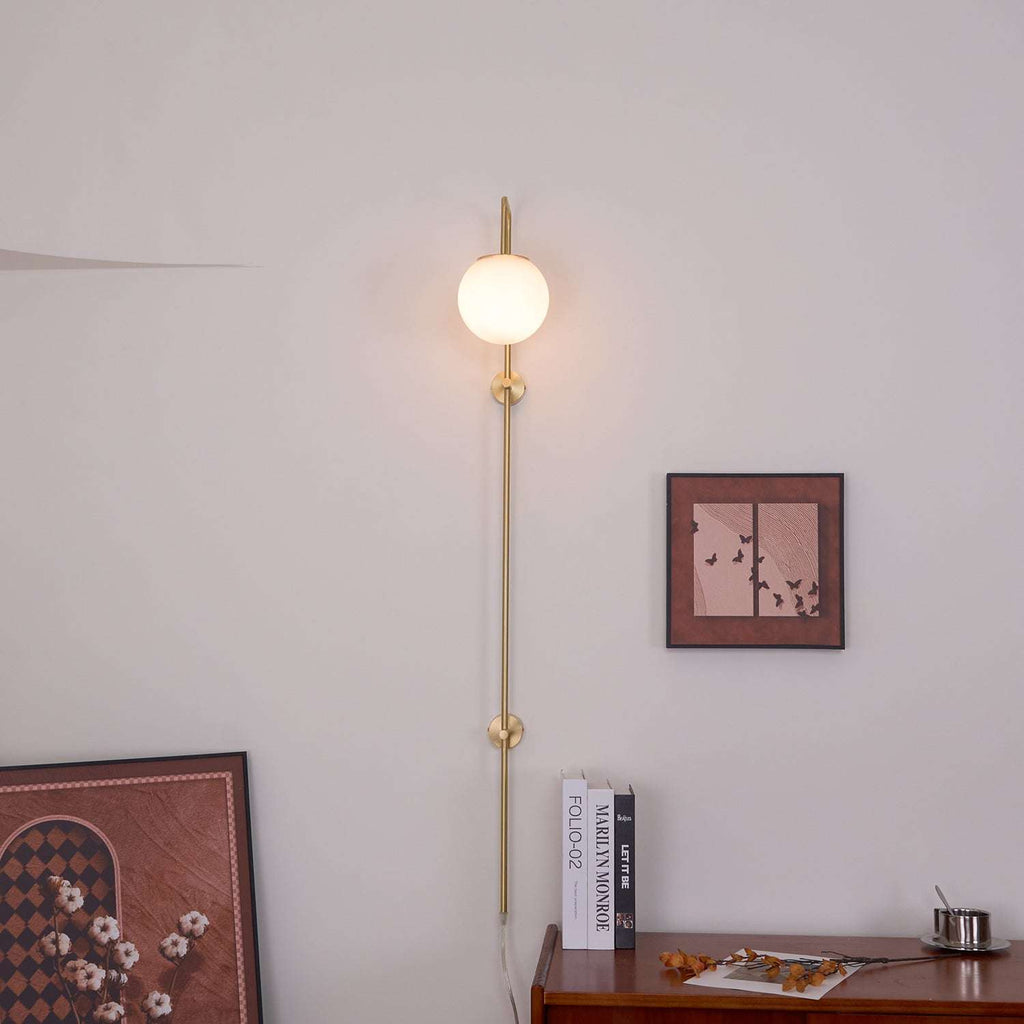 Aurelia Globe Plug-In Vintage Wall Sconce - view 4
