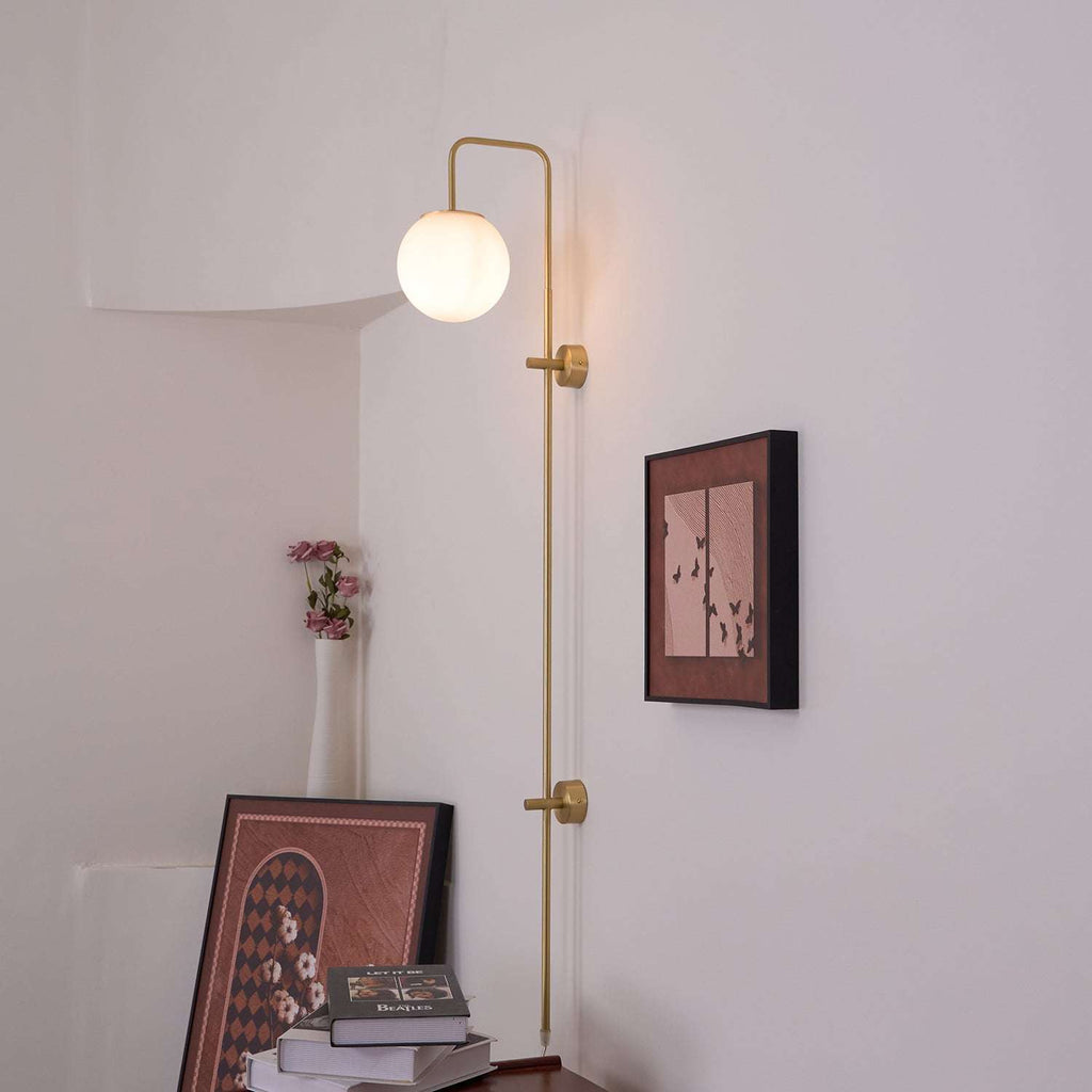 Aurelia Globe Plug-In Vintage Wall Sconce - view 5