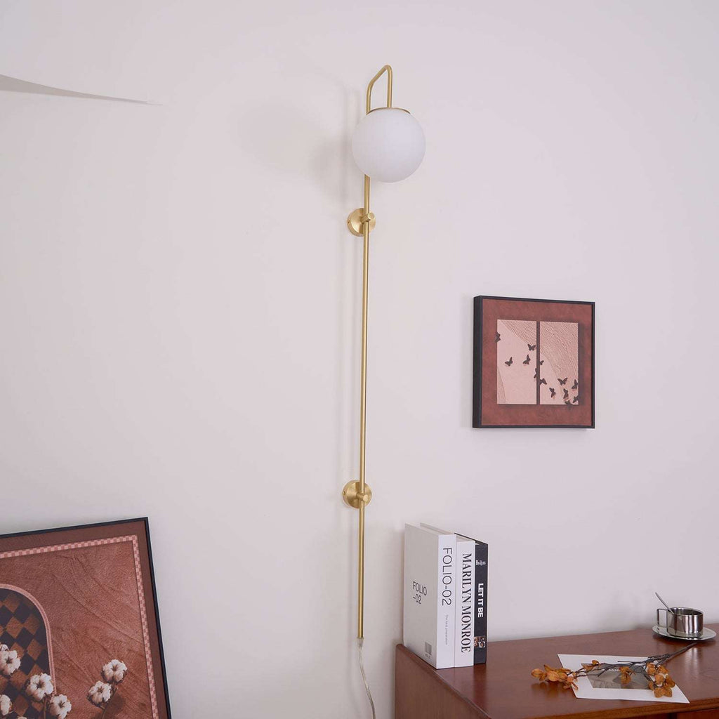 Aurelia Globe Plug-In Vintage Wall Sconce - view 7