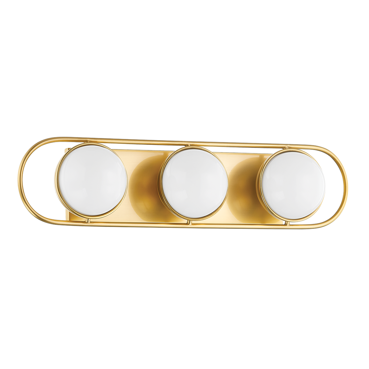 Lyra Aged Brass Globe Vanity Sconce - Warm Ambient Bathroom Light - view 10