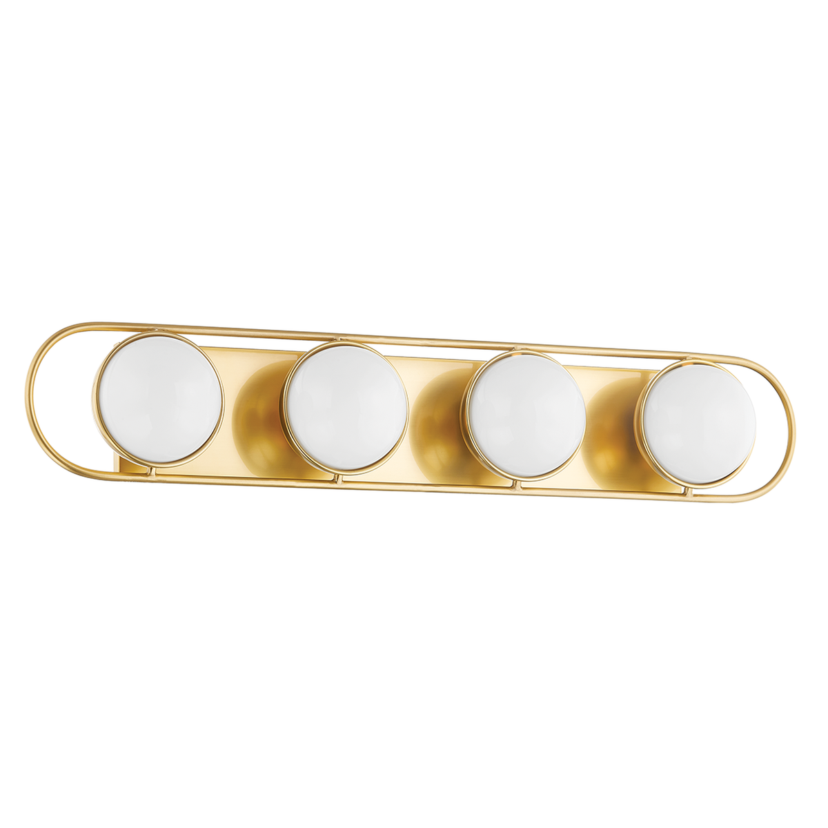 Lyra Aged Brass Globe Vanity Sconce - Warm Ambient Bathroom Light - view 14