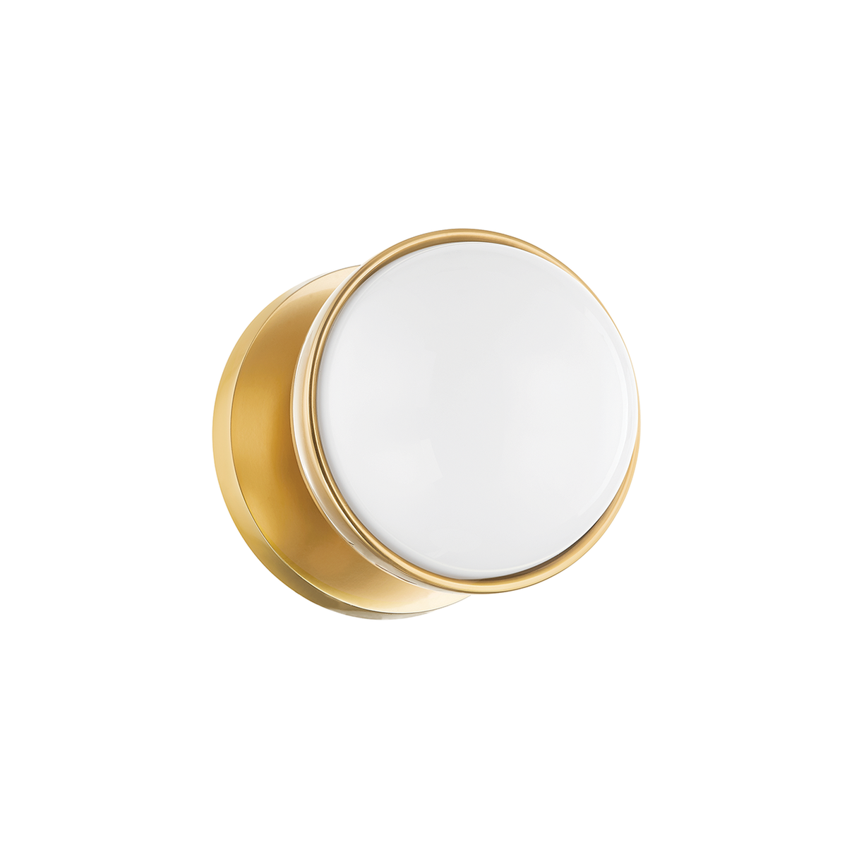 Lyra Aged Brass Globe Vanity Sconce - Warm Ambient Bathroom Light - view 4