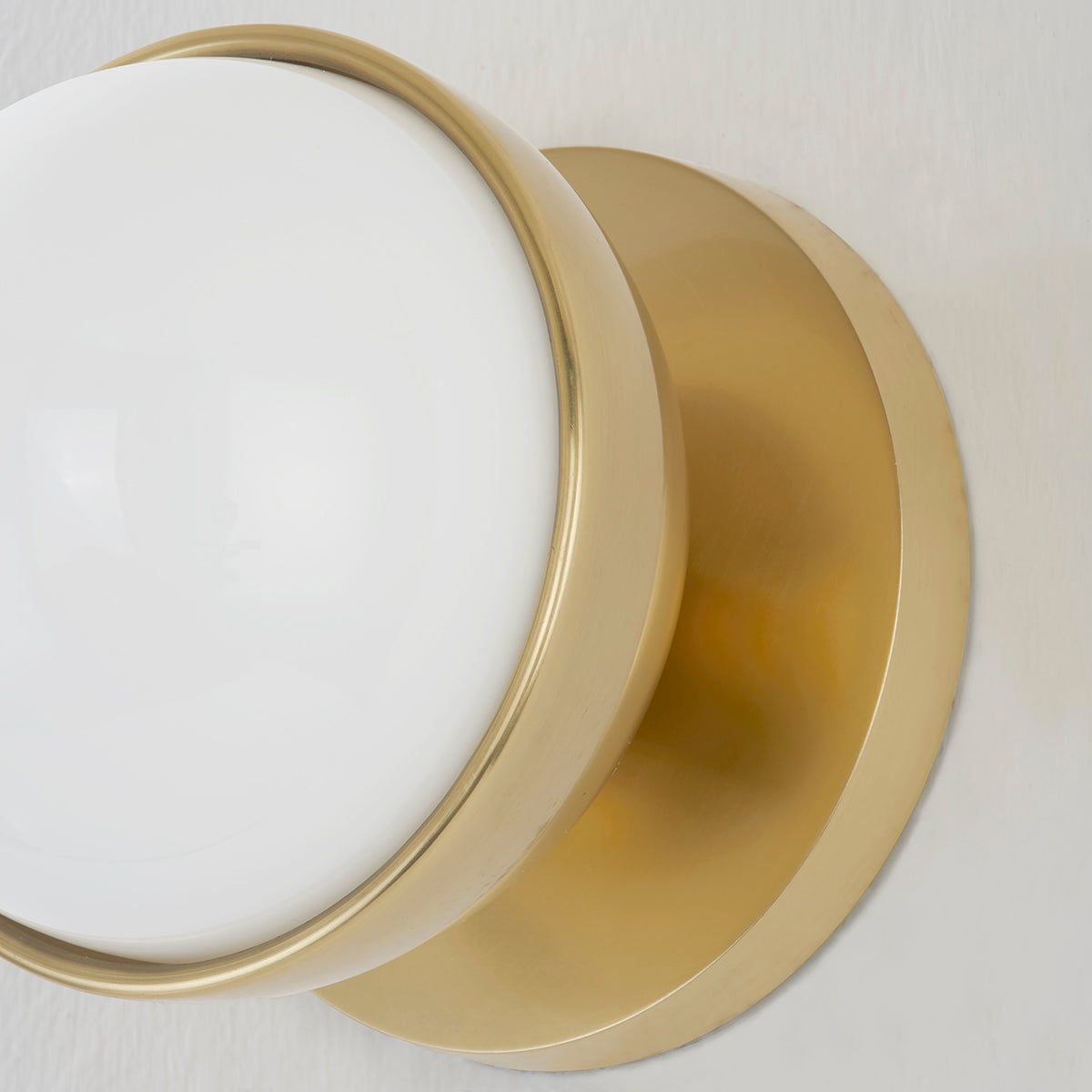 Lyra Aged Brass Globe Vanity Sconce - Warm Ambient Bathroom Light - view 5